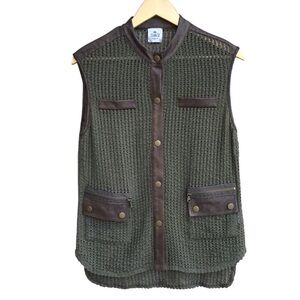 SW3 Bespoke Olive Green Mesh Sleeveless Top NEW